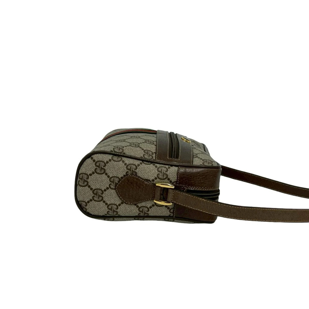 GUCCI Authentic Vintage Brown Leather Shoulder Bag - Picture 6 of 10